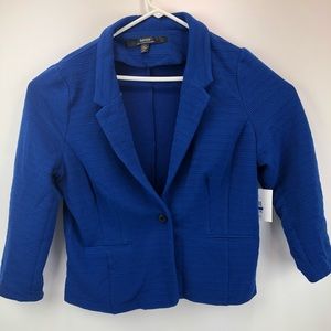 Kensie Long Sleeve Ribbed Blazer